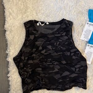 lululemon athletica Black and Gray Muscle Tee